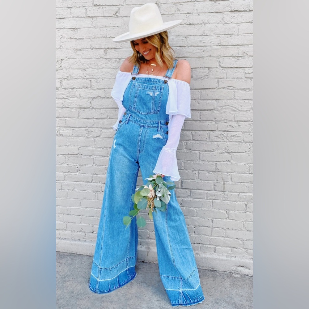 Women's Blue Denim Overalls